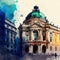 Vienna in watercolor style by Generative AI