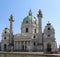 Vienna, WIEN, Austria - August 22, 2023: Baroque church Rektoratskirche St. Karl Borromaus called Karlskirche