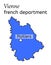 Vienne french department map