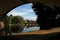 Vienne river, View of medieval bridge Confolens, France