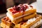 Viennese wafers with berry jam