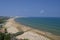 Vieste, Gargano, Apulia, Italy: promontory and beaches from panoramic point in summer