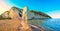 Vieste and Pizzomunno rock beach, Gargano, Apulia, Italy.