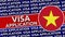 Vietnam Circular Flag with Visa Application Titles