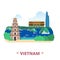 Vietnam country design template Flat cartoon style