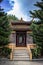 Vietnam. Dalat. A staircase leading to the central entrance to the pagoda.