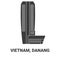 Vietnam, Danang travel landmark vector illustration