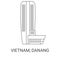 Vietnam, Danang travel landmark vector illustration