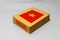 Vietnam flag on brown box with barcode and the color of nation flag, the concept of export trading from Vietnam