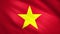 Vietnam flag moves in the wind