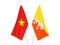 Vietnam and Kingdom of Bhutan flags