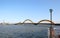 Vietnam, Rong bridge or Dragon bridge across Han river .Danang City