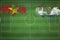 Vietnam vs Paraguay Soccer Match, national colors, national flags, soccer field, football game, Copy space