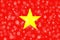 Vietnam winter snowflakes flag