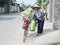 Vietnam woman with a bicycle