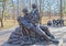 Vietnam Womens Memorial bronze statue in Washington DC