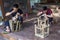 Vietnamese artisans making traditional bronze censers