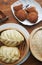 Vietnamese buns, Chinese Bao, Steam buns, Asian cuisine, Traditional food, Wooden background