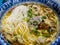 Vietnamese crab and tomato noodle soup Bun Rieu Cua