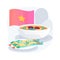 Vietnamese cuisine abstract concept vector illustration