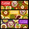 Vietnamese cuisine meals horizontal banners