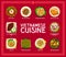 Vietnamese cuisine menu with Asian dishes frame
