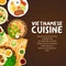 Vietnamese cuisine restaurant vector poster