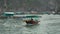 Vietnamese fishing boat sails on the sea