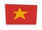 Vietnamese flag cartoon vector icon