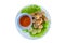 Vietnamese food salad spring rolls