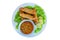 Vietnamese food Spring Rolls  sauce soy chilli lime dish cup