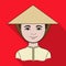 Vietnamese.Human race single icon in flat style vector symbol stock illustration web.