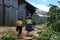 Vietnamese kids in a rural village