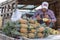 Vietnamese Man Selling Pineapple