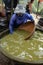 Vietnamese people process mussel