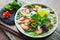 Vietnamese pho tom yum shrimp prawn soup