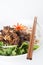 Vietnamese pork skewer on rice vermicelli