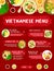 Vietnamese restaurant meals menu cover