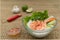 Vietnamese shrimp noodle bowl