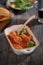 Vietnamese spicy pork meatballs in fragrant tomato sauce