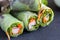 Vietnamese spring roll with vegetable and crab stick