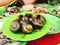 Vietnamese steamed snails on dish for street food