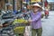 Vietnamese street vendor in Hanoi