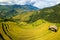 Vietnamese terrace ricefield aerial view