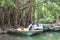 Vietnamese women paddlers having lunch