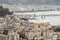 VIETRI SUL MARE, ITALY - November 20, 2019 Panoramic view of Vietri sul Mare and in the background Salerno