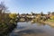 View of the 14th century bridge and St Peter`s church at Aylesford on March 24, 2019