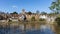 View of the 14th century bridge and St Peter`s church at Aylesford on March 24, 2019. Unidentifie