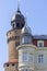 View of 14th century Reichenbach tower from Upper Market Obermarkt, Goerlitz, Germany