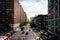 View of 23rd Street from the High Line in Chelsea, Manhattan, Ne